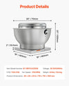 Vevor Commercial Kitchen Exhaust Fan 1,136 CFM 1/3 HP 250W Direct Drive New
