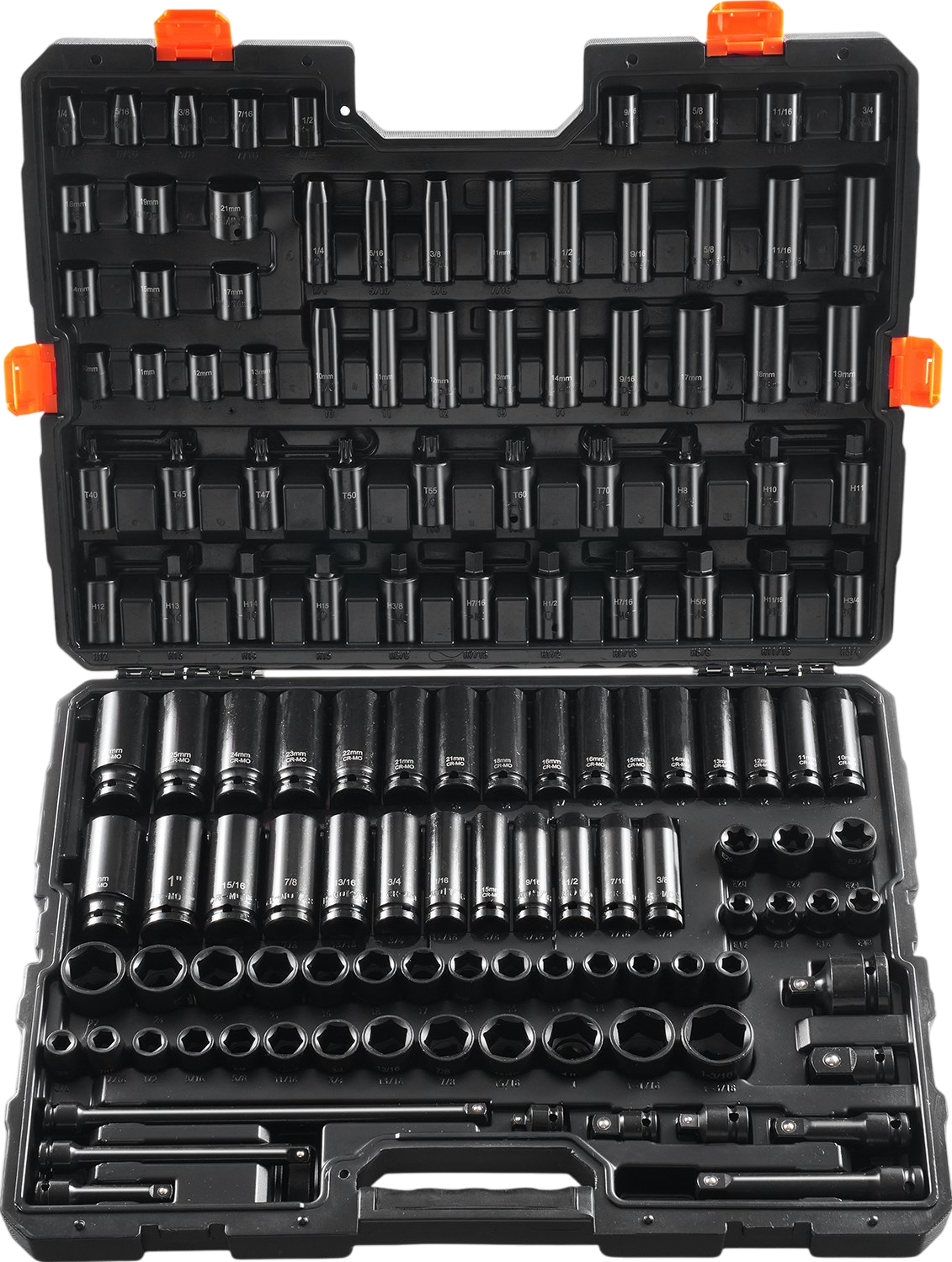 Vevor Impact Sockets Set 130PCS 6-Point 3/8
