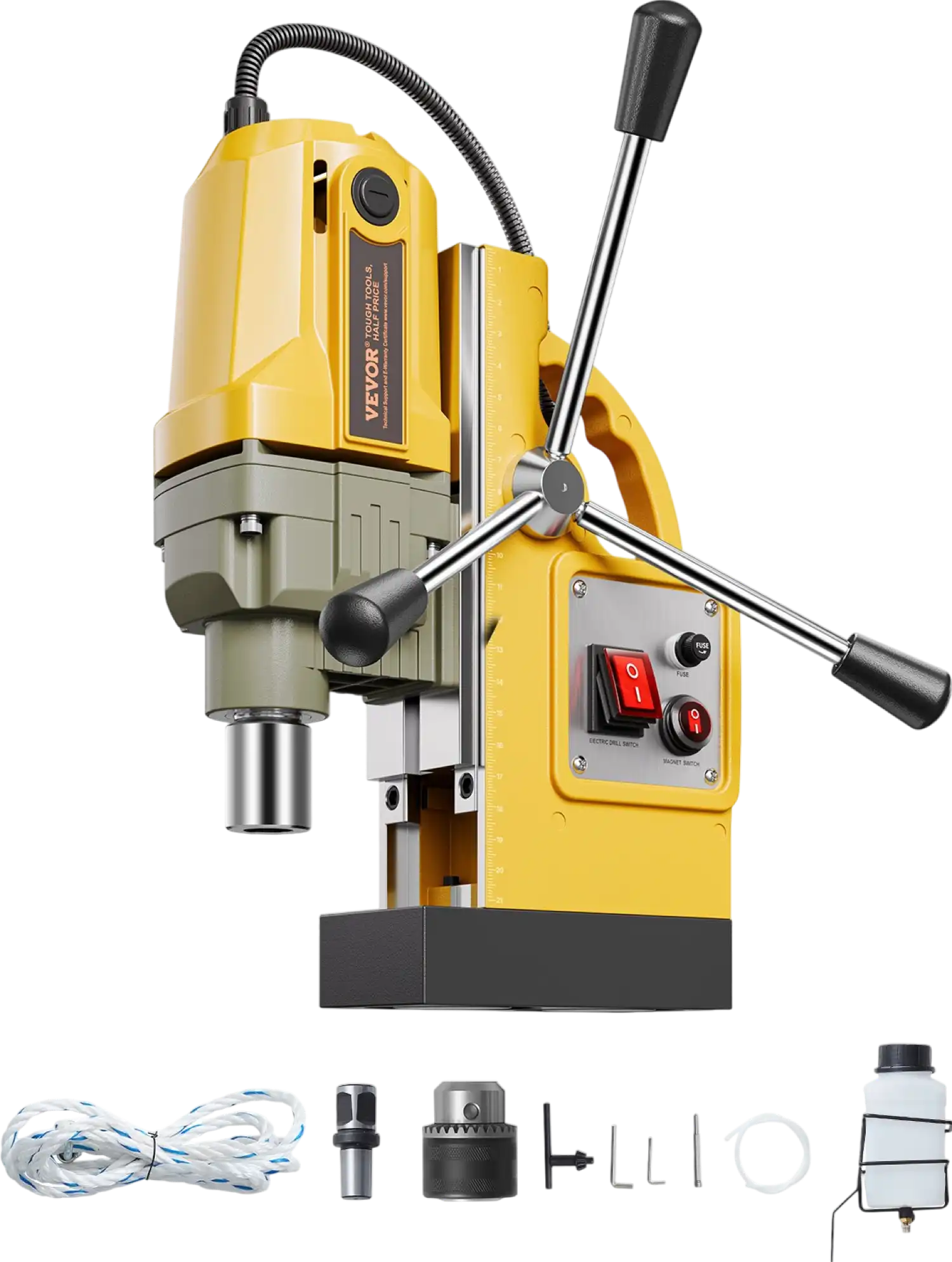 Vevor Magnetic Drill 1400W 12500N 40mm Boring Diameter 800 RPM New