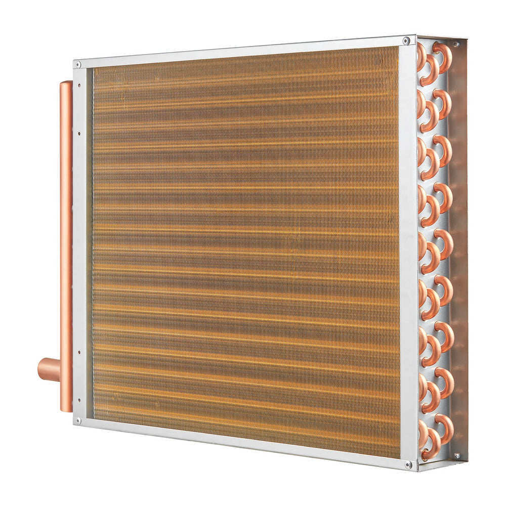 Vevor Heat Exchanger Water to Air 18" x 20" with 3-Row 3/8" Copper Ports New