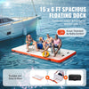 Vevor Inflatable Floating Dock 15' x 6' with Carrying Bag & Detachable Ladder New