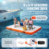Vevor Inflatable Floating Dock 8' x 5' with Carrying Bag & Detachable Ladder New
