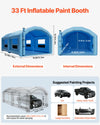 Vevor Inflatable Paint Booth 32.81' x 19.69' x 13.12' Spray Tent 950W 1100W Blowers Air Filter System New