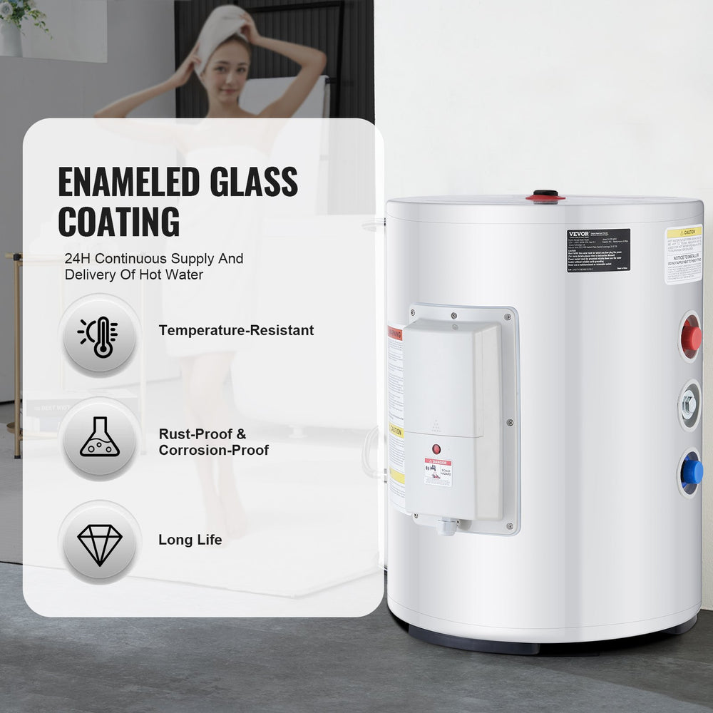Vevor Electric Water Heater 10 Gallon Instant Hot 1600W New