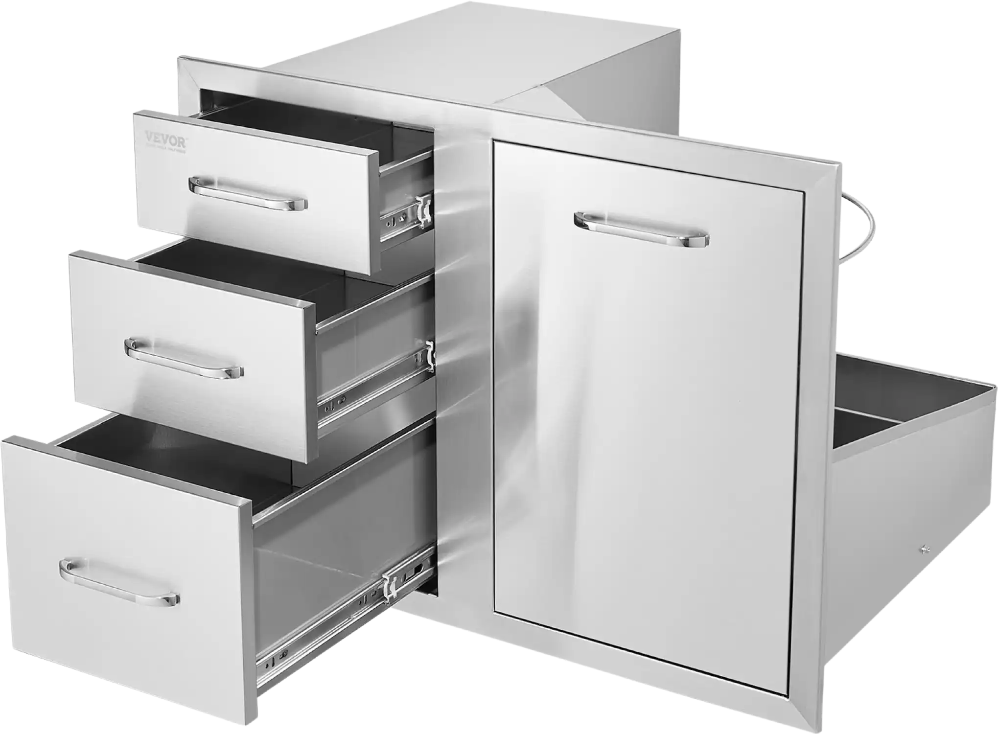Vevor Outdoor Kitchen Drawer Combo with Garbage Ring 29.5