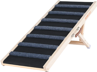Vevor Dog Ramp Folding Adjustable Wooden Pet Ramp 39.3