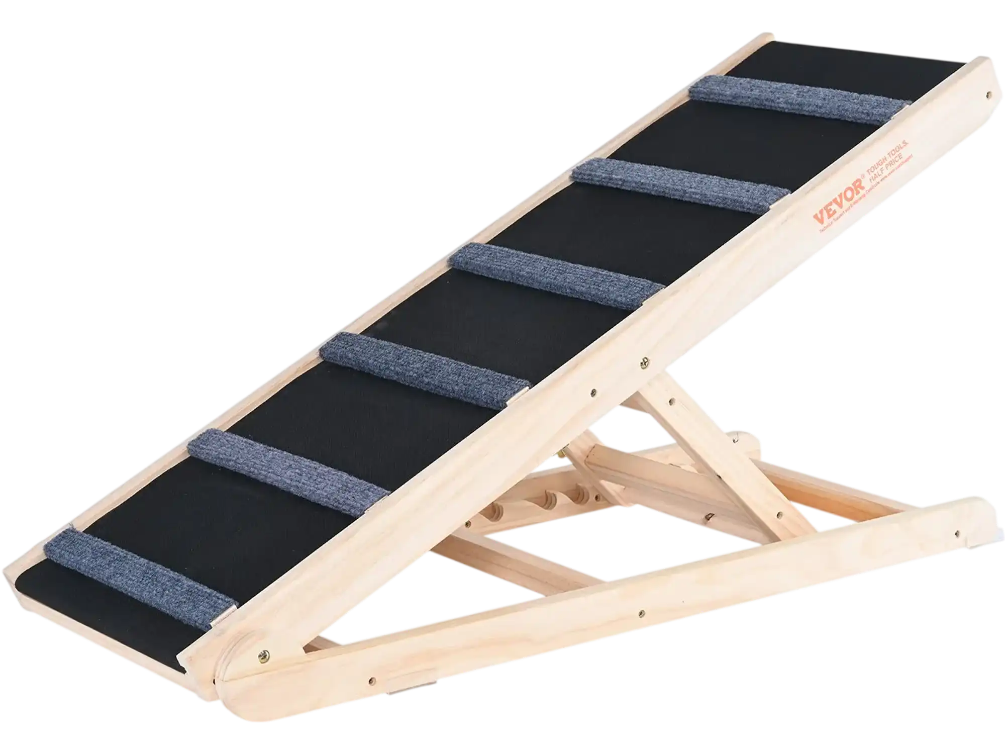 Vevor Dog Ramp Folding Adjustable Wooden Pet Ramp for Bed Couch Sofa Car 41.3