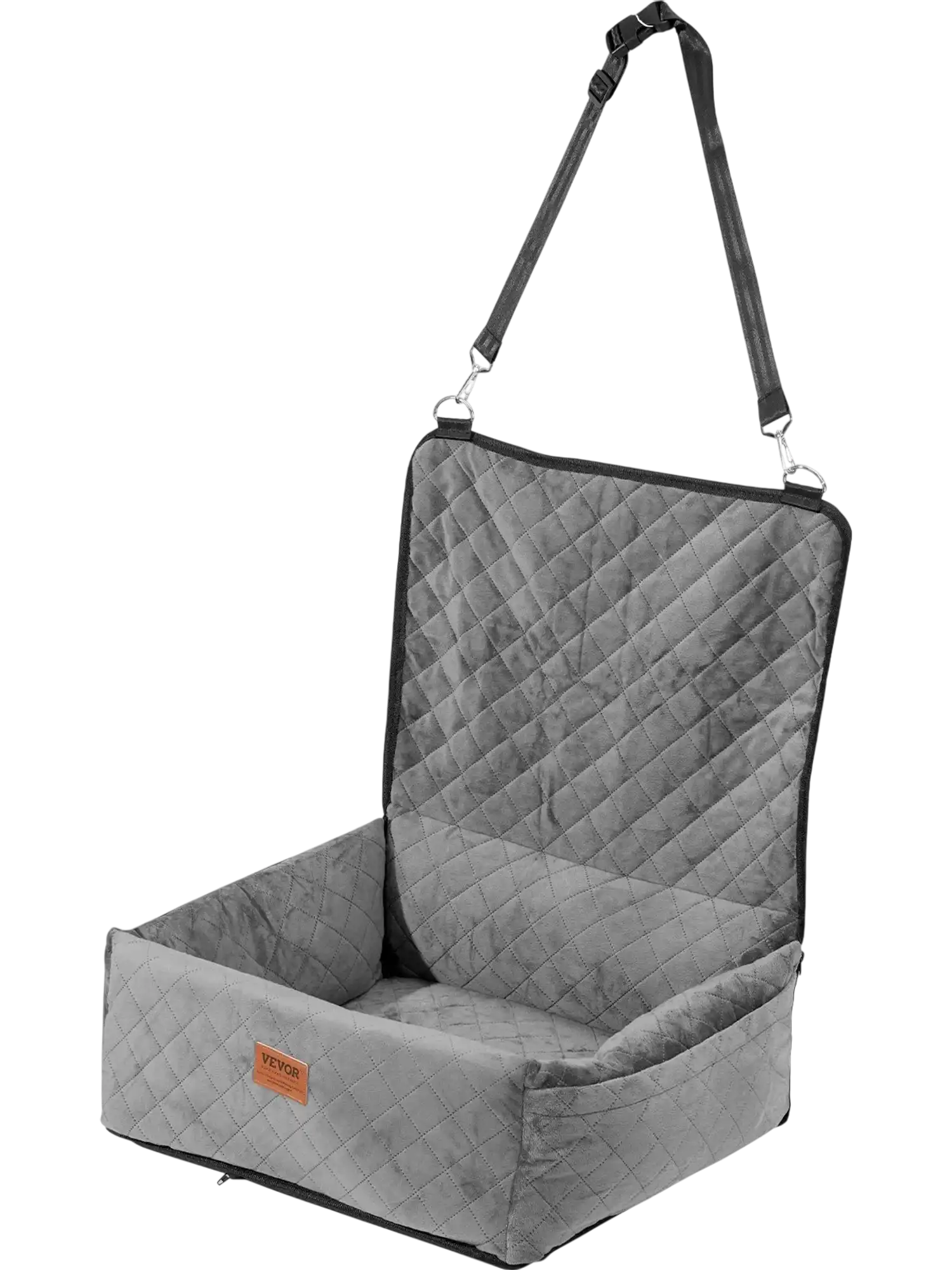 Vevor Dog Car Seat Booster Seat for Small & Medium Dogs Up to 40 lbs Gray New