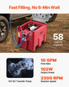 Vevor Portable Fuel Tank 58 Gal. Diesel and Gasoline with 12V Electric Pump 10 GPM New