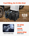 Vevor Portable Diesel Fuel Tank with Electric Transfer Pump 128 Gal. Capacity 10 GPM Flow Rate New
