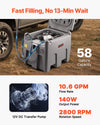 Vevor Portable Diesel Tank 58 Gal. Capacity 10 GPM with 12V Electric Transfer Pump New
