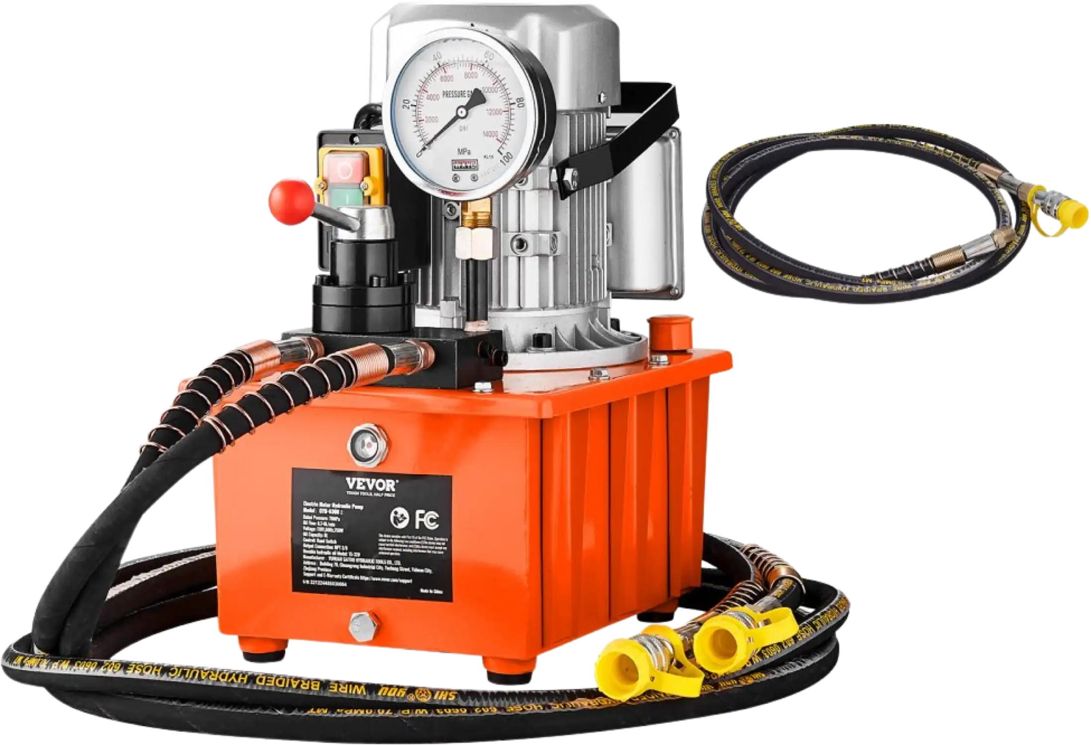 Vevor Hydraulic Pump 10000 PSI 750W 110V Double Acting Manual Valve Electric New