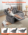 Vevor Loveseat Power Recliner Sofa with Heating and Massage Soft Velvet New