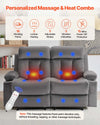 Vevor Loveseat Power Recliner Sofa with Heating and Massage Soft Velvet New