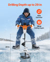 Vevor Electric Ice Auger 2-in-1 with 8" Ice & Earth Drill Bit 20V Li-Ion New
