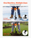 Vevor Electric Ice Auger 2-in-1 with 8" Ice & Earth Drill Bit 20V Li-Ion New