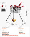 Vevor Pipe Threader Cutter Combo Machine 750W for 1/2" to 2" Pipes New