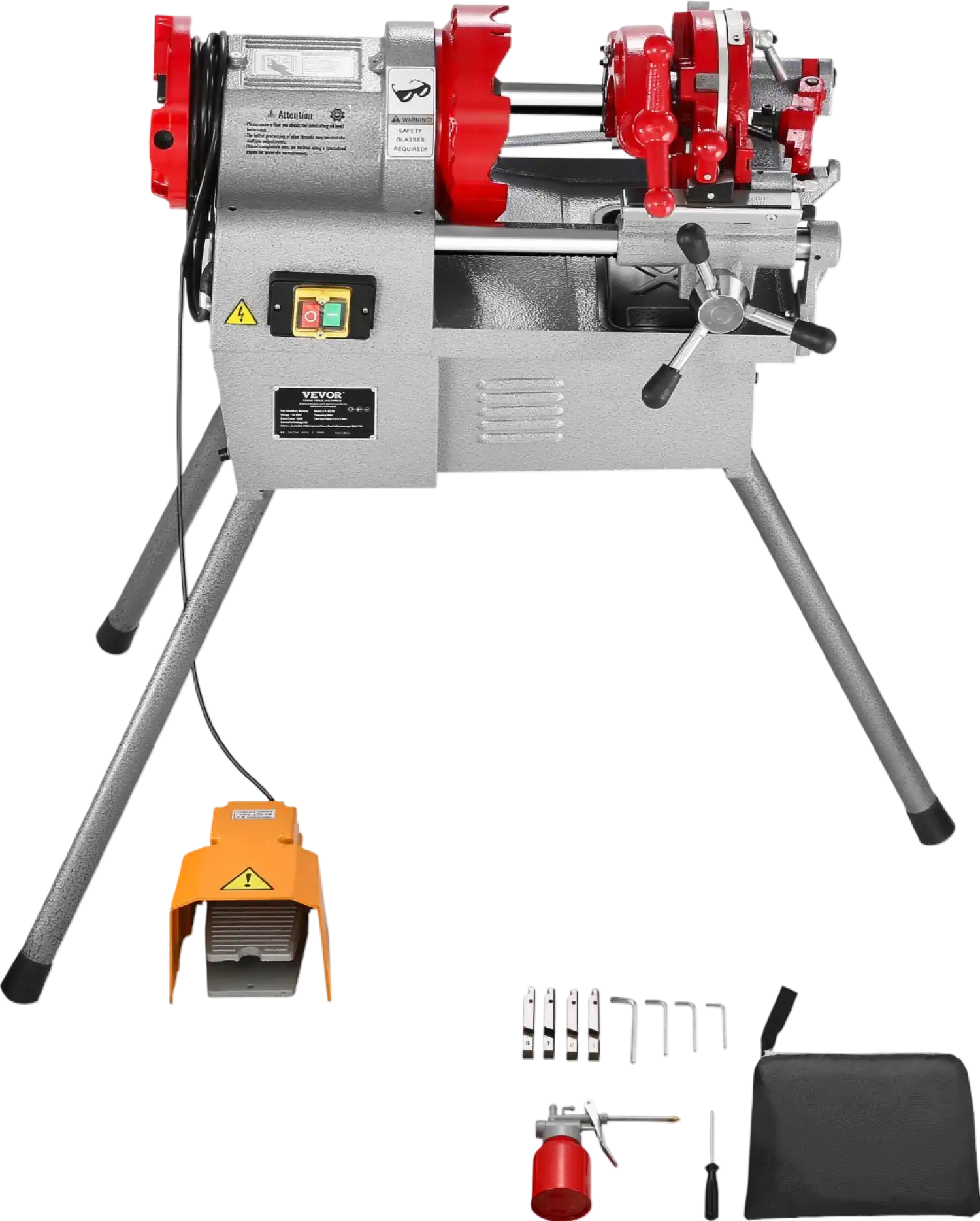 Vevor Pipe Threader Cutter Combo Machine 750W for 1/2