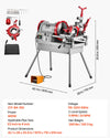 Vevor Electric Pipe Threader Machine 2-Speed 900W for 1/2" to 4" Pipes New