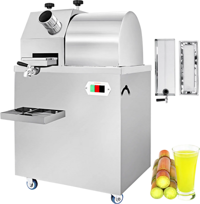 Vevor Sugarcane Juicer Electric Press 3 Rollers Stainless Steel 660 lbs/hr Output New