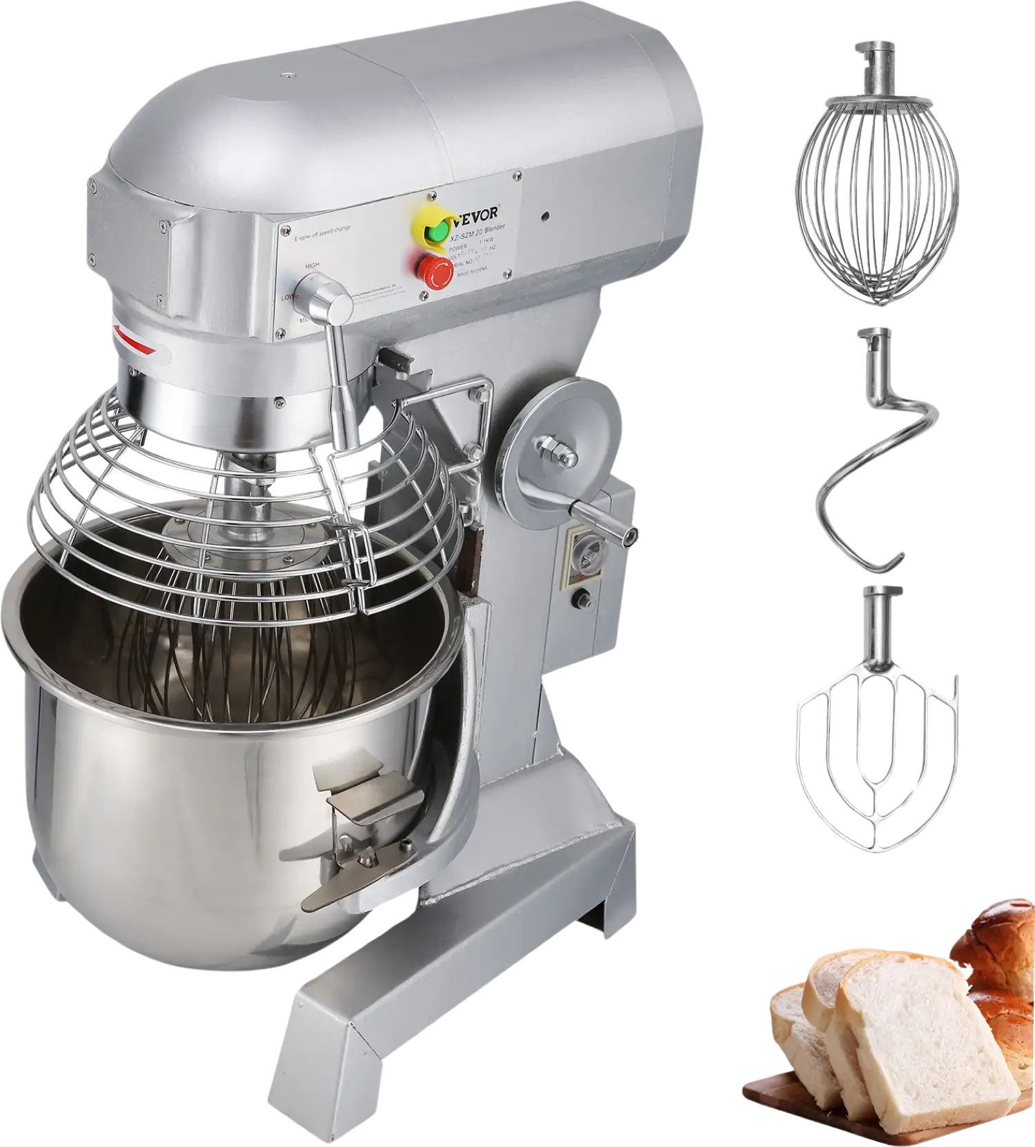 Vevor Commercial Food Mixer 30QT with 3 Speeds Adjustable 1100W New