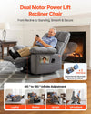 Vevor Power Recliner Chair with Lift to Stand Heat and Massage Dual Motor New