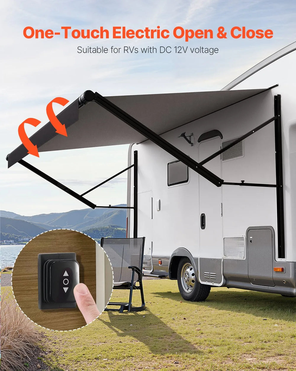 Vevor RV Awning 19 Ft. Replacement Electric Open/Close for DC12V Vehicles New