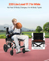 Vevor Electric Wheelchair All-Terrain Foldable 17.7" Seat 3.7 MPH 12 Mile Range 24V New