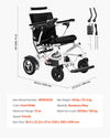 Vevor Electric Wheelchair 17.7" Seat Width Foldable with 300 lbs. Capacity 3.7 MPH 13 Mile Range New