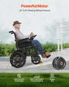Vevor Electric Wheelchair All-Terrain Foldable 17.5" Seat 3.7 MPH 13 Mile Range 24V New