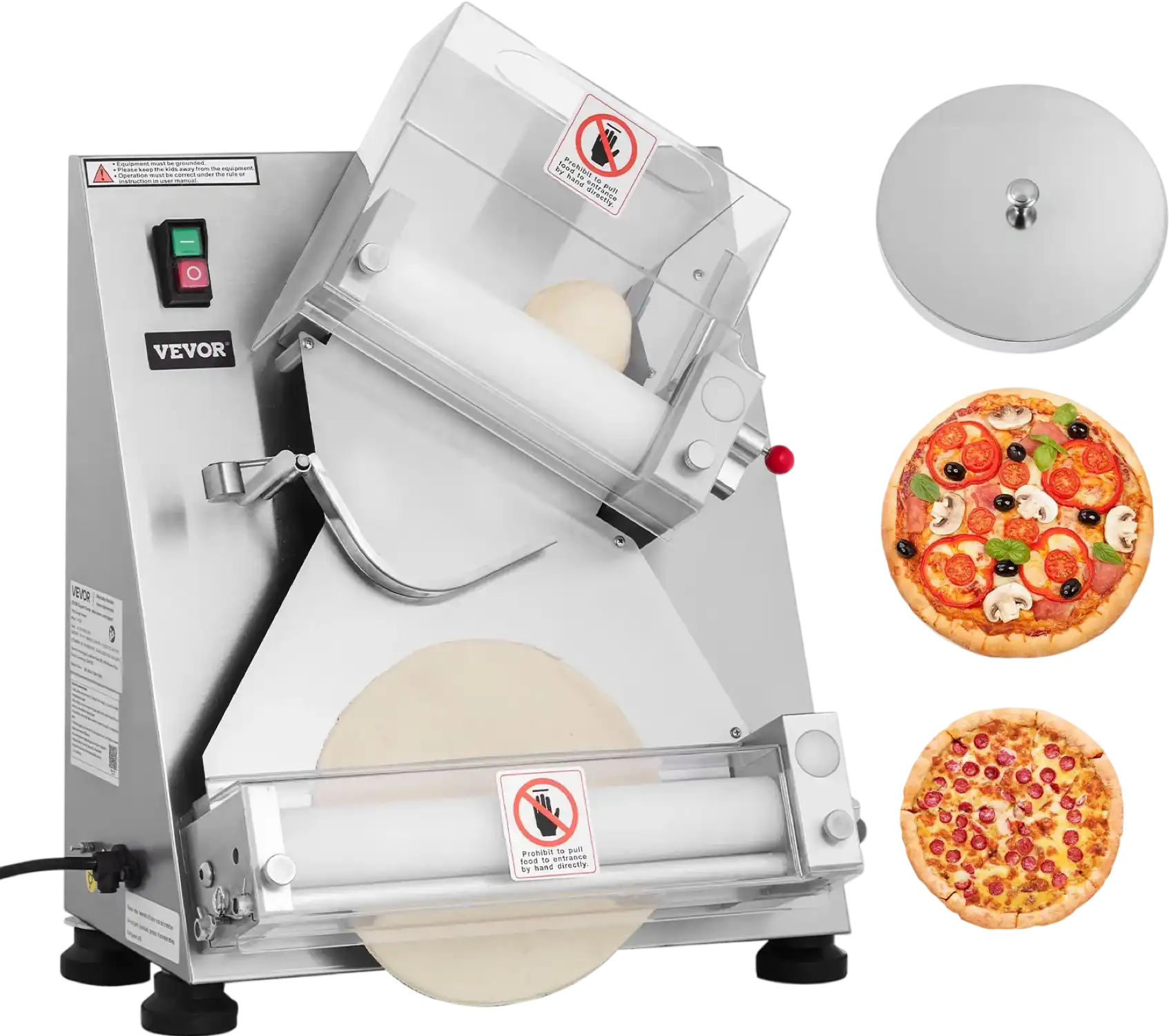 Vevor Pizza Dough Roller Sheeter 3-14 Inch Automatic Press 370W New
