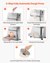 Vevor Pizza Dough Roller Sheeter 3-16 Inch Semi-Automatic Adjustable Thickness 390W New