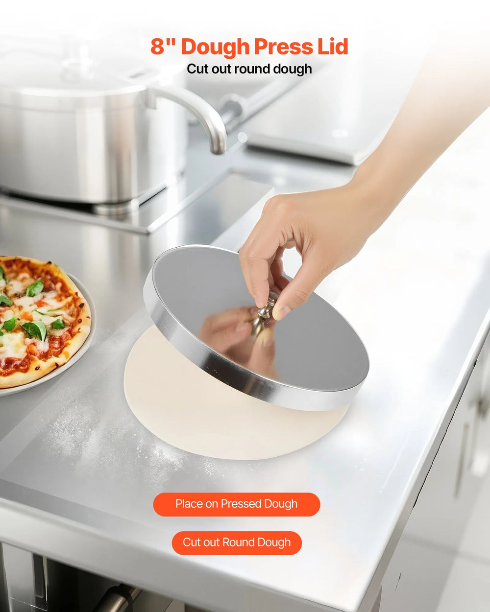 Vevor Pizza Dough Roller Sheeter 3-16 Inch Semi-Automatic Adjustable Thickness 390W New