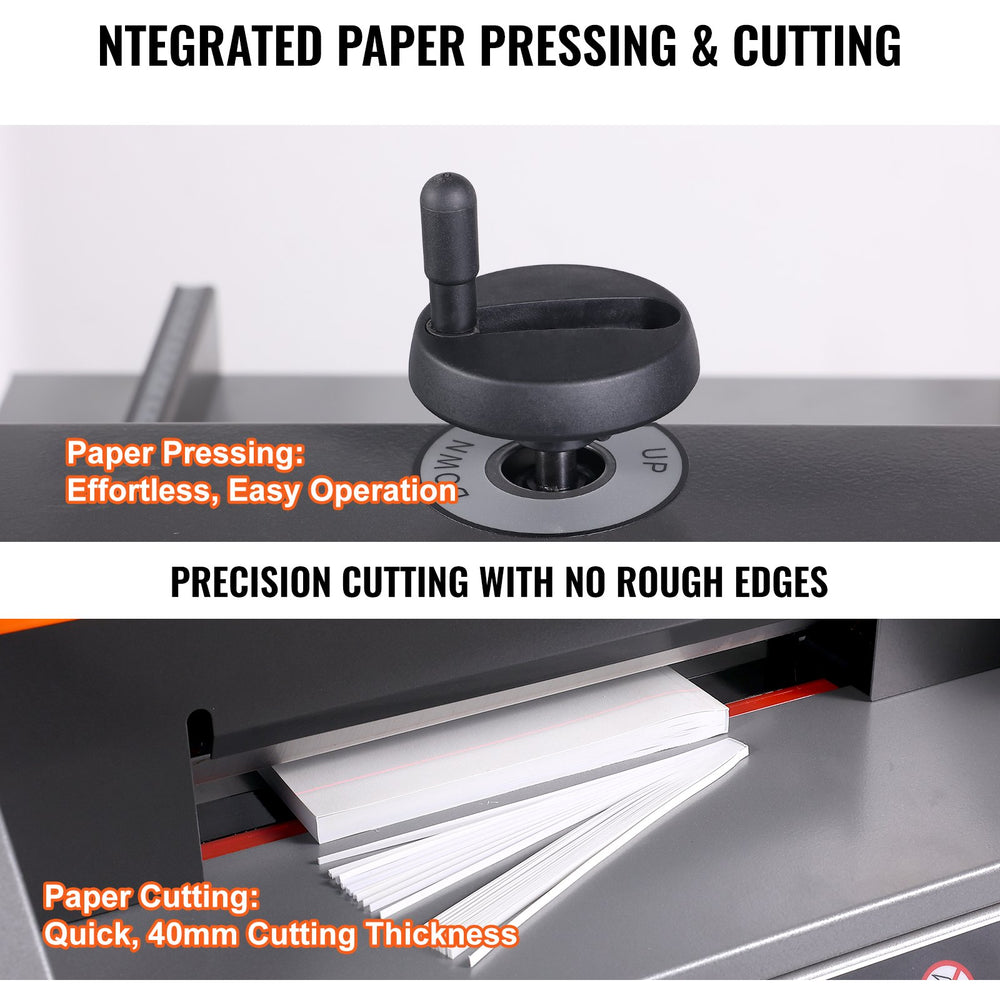 Vevor Electric Paper Cutter 13" Cutting Width 1.57" Thickness with Caster Wheels 120V New