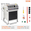 Vevor Electric Hydraulic Paper Cutter 18" Cutting Width 1.57" Thickness with Button Control New