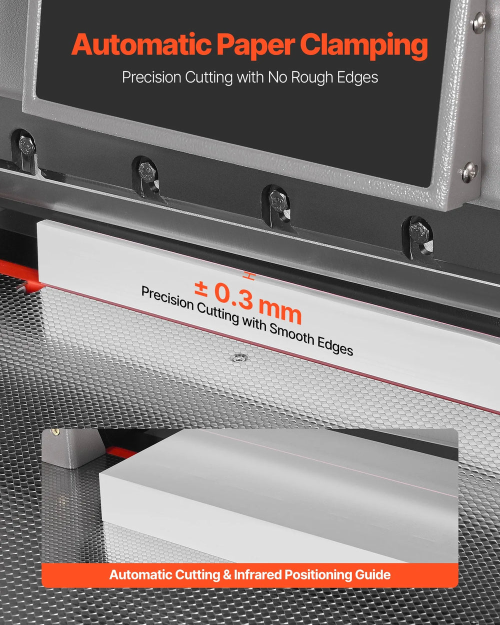 Vevor Electric Paper Cutter Programmable 17.9" Cutting Width 2.2" Thickness 220V New