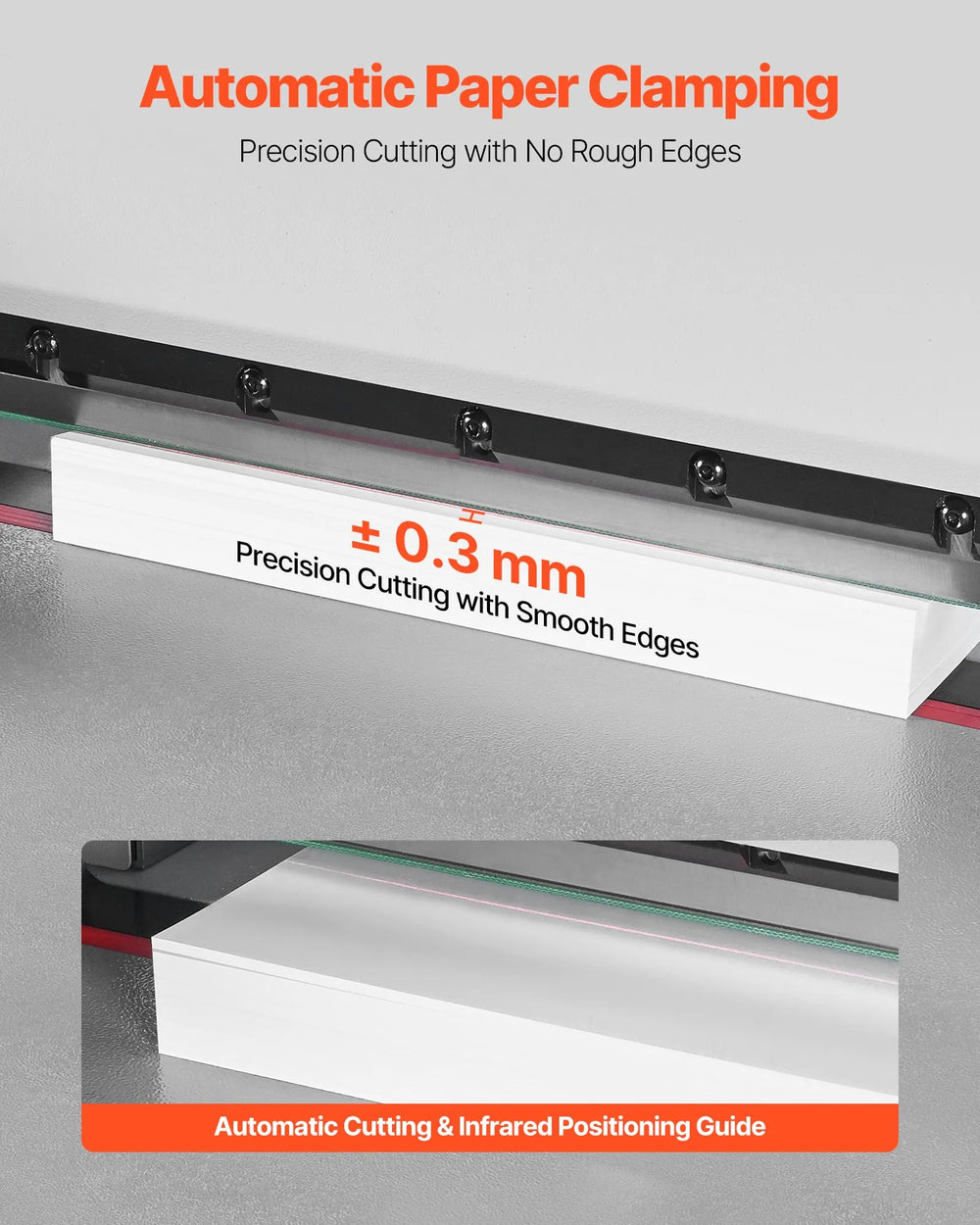 Vevor Electric Paper Cutter 17.7" Cutting Width 1.5" Thickness 500W 110V New