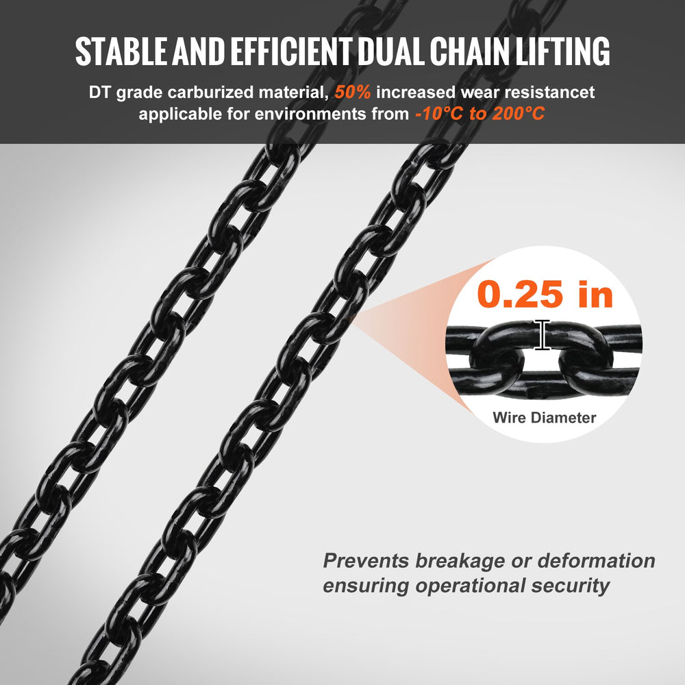 Vevor Electric Chain Hoist Single Phase 2200 Lbs Load 10 Ft Lifting New