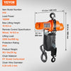 Vevor Electric Chain Hoist Single Phase 2200 Lbs Load 10 Ft Lifting New