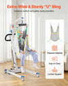 Vevor Electric Patient Lift Folding Transfer Assist with U-Shaped Sling 400 Lbs New