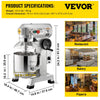 Vevor Commercial Food Mixer 10 Qt with Timing Function 3-Speed 450W New