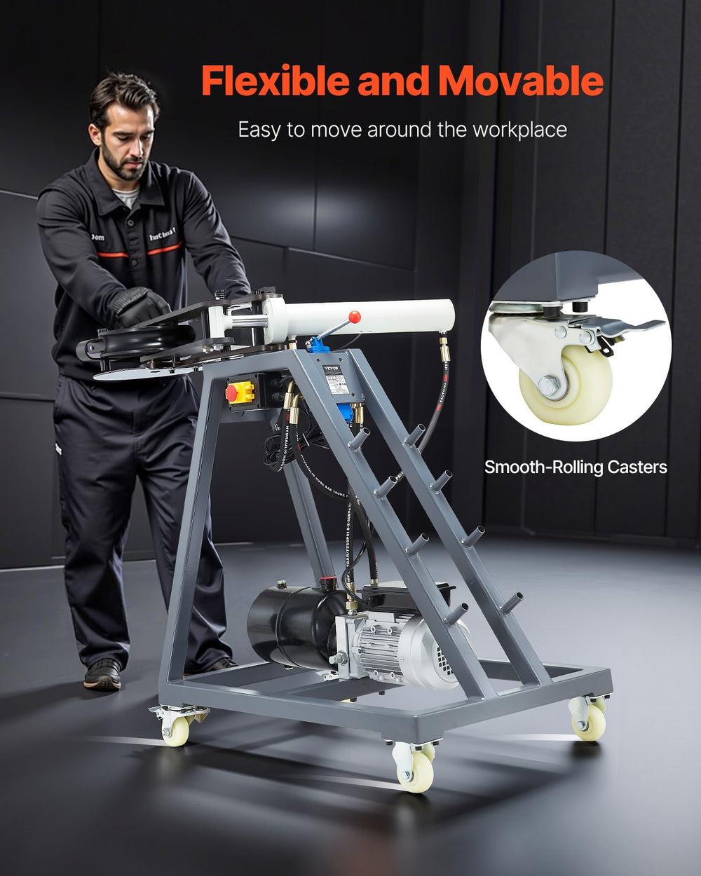 Vevor Electric Tube Bending Machine 750W with 6L Hydraulic Cylinder New