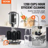 Vevor Electric Bar Glass Washer 5-Brush 360° Cleaner 1200 Glasses/Hour New