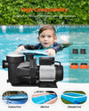 Vevor Above Ground Pool Pump 3 HP Single Speed with Strainer Basket 149 GPM 3450 RPM 220V New