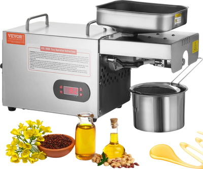 Vevor Oil Press Extractor Machine 32°F-572°F Adjustable Temperature 850W New