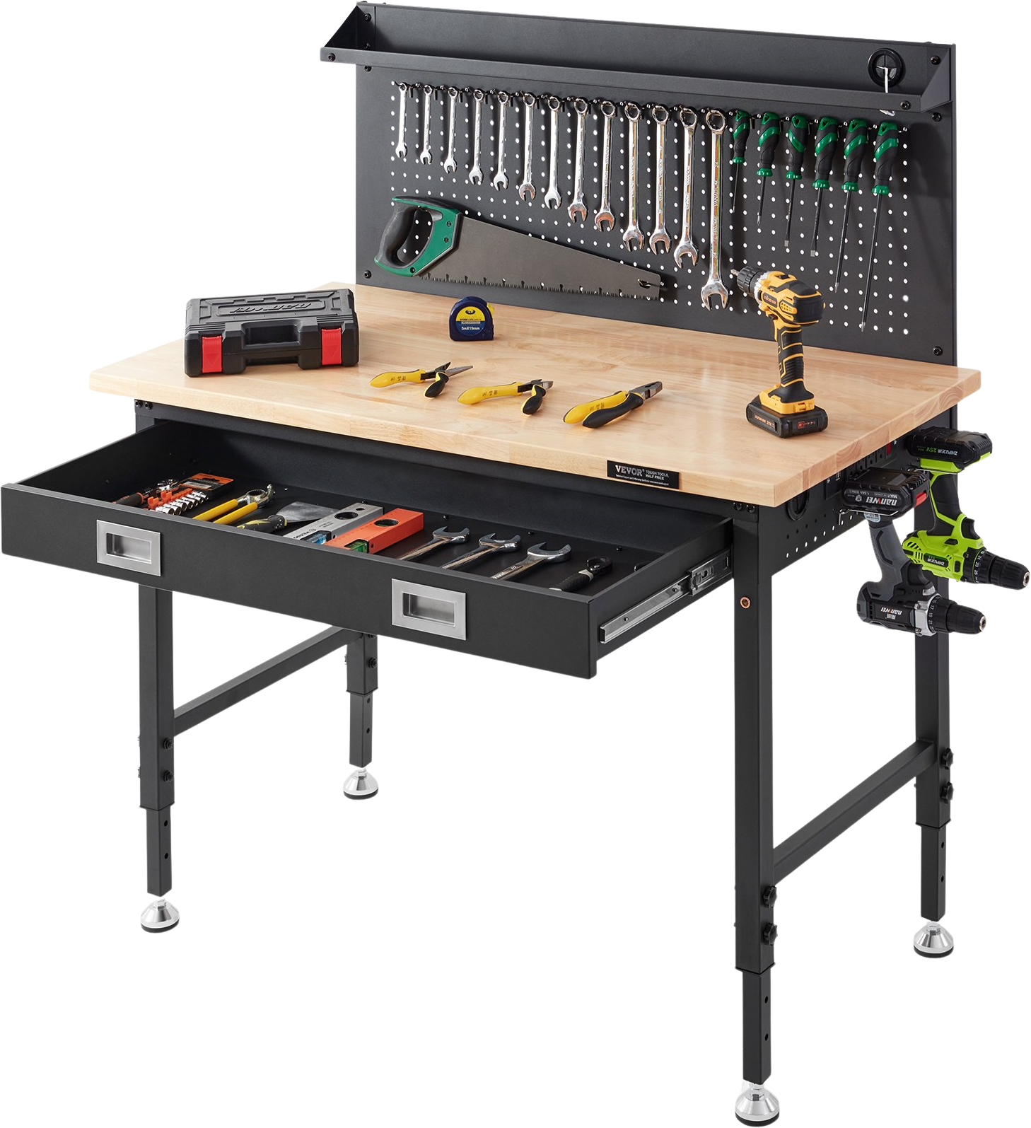 Vevor Workbench Adjustable Height 28