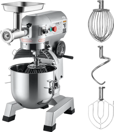 Vevor Commercial Stand Mixer 20 Quart 3-Speed Adjustable with Meat Grinder New