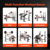Vevor Weight Bench with Leg Curl Home Gym Adjustable Foldable 660 Lbs New