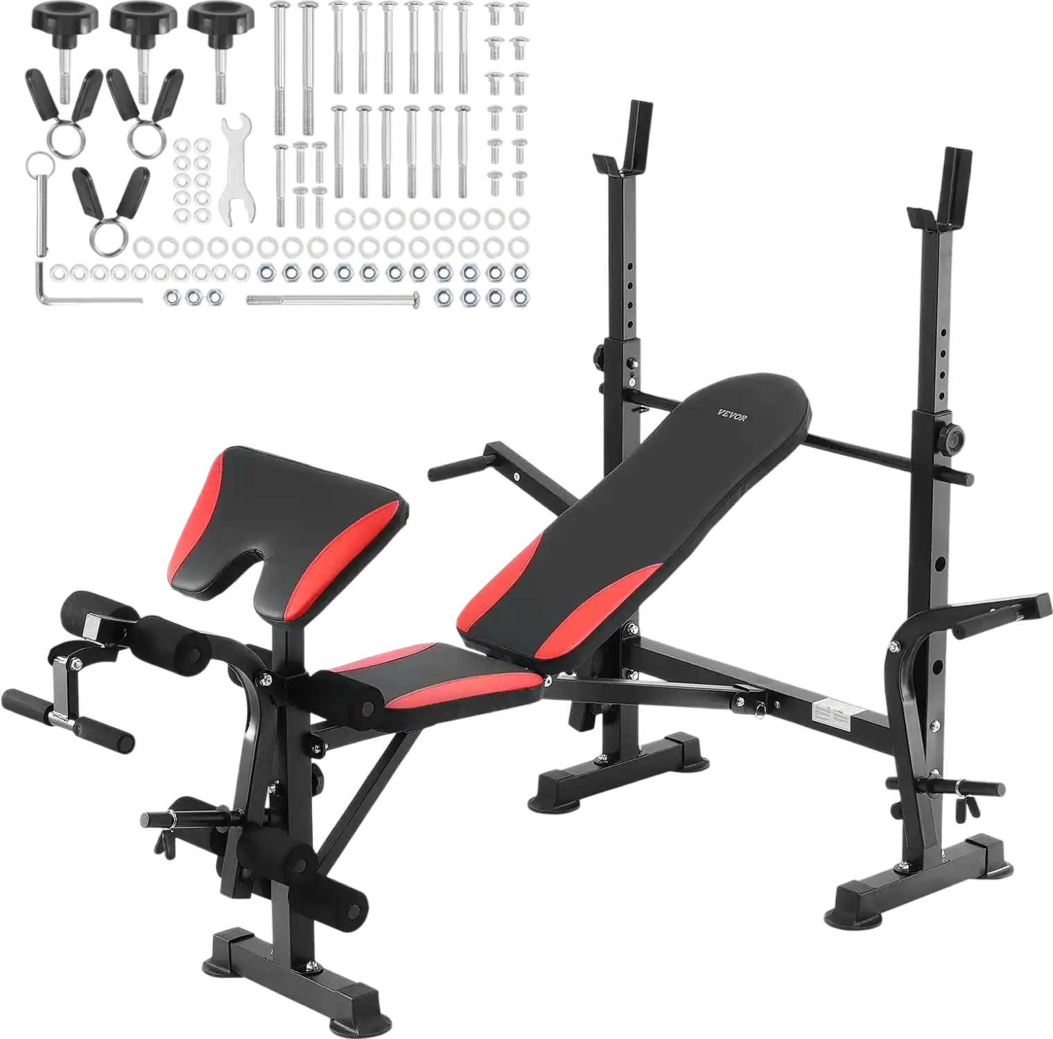 Vevor Weight Bench with Leg Curl Home Gym Adjustable Foldable 660 Lbs New