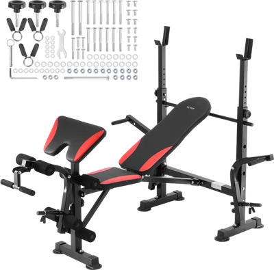 Vevor Weight Bench with Leg Curl Home Gym Adjustable Foldable 660 Lbs New